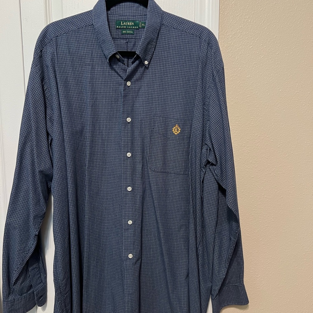 Ralph Lauren Dark Blue Checkered Men's Shirt